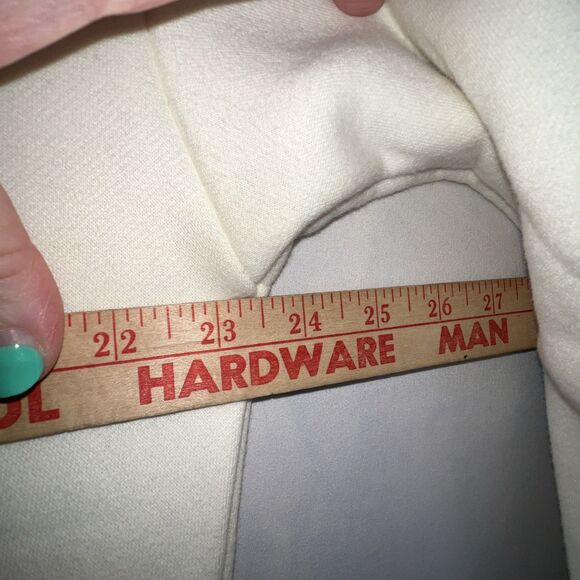 Aemi + Co Color Block Kangaroo Pocketed Hoodie EUC Size Small Blue & Cream - Picture 8 of 9